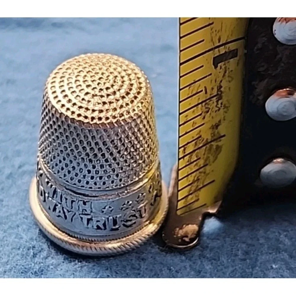 Vintage / Antique Thimble Promotional Advertising Bank Broadway